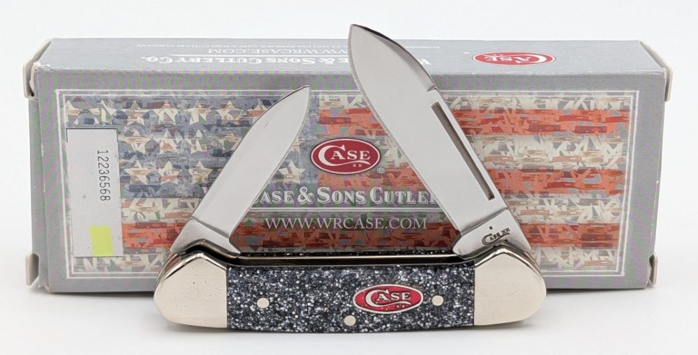 2017 Case XX Silver Stardust Kirinite Baby Butterbean 102132 w/ Box: Knife is in like new condition. Overall measures 2-3/4in when closed.
