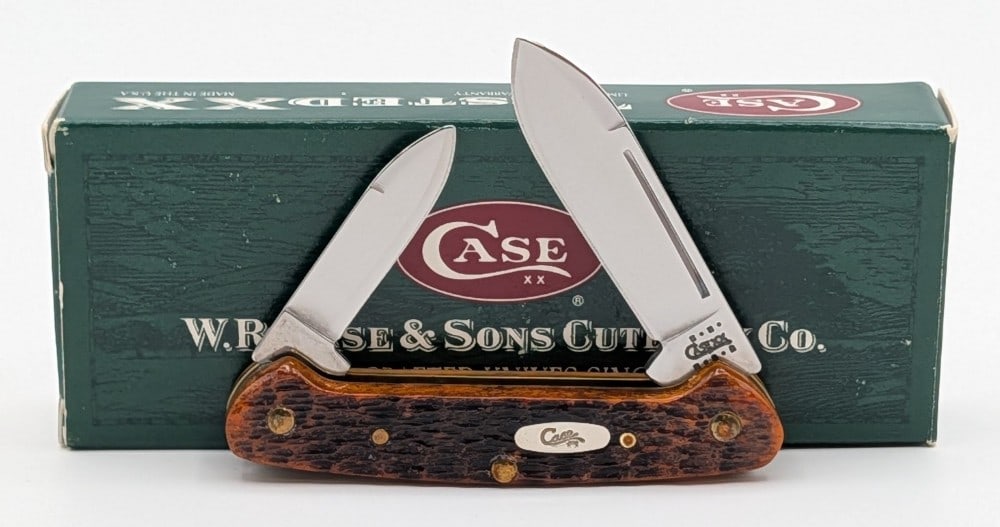2001 Case XX Full Handle Autumn Bone Baby Butterbean 62132 w/ Box: Knife is in like new condition. Overall measures 2-3/4in when closed.