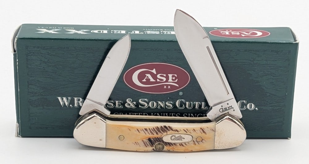 2006 Case XX Bonestag Baby Butterbean 6.52132 w/ Box: Knife is in like new condition. Overall measures 2-3/4in when closed.