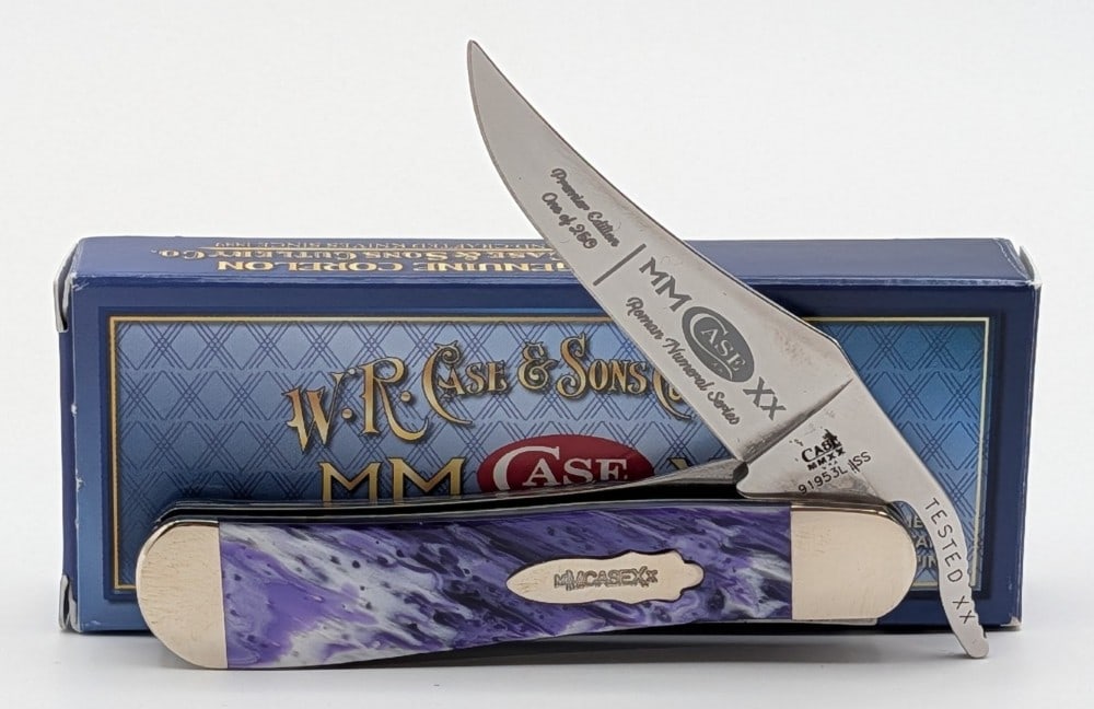 Ltd 2020 Case XX Roman Numeral Purple Passion Russlock 91953L w/ Box: Knife is 1 of 250, and is in like new condition. Overall measures 4in when closed.