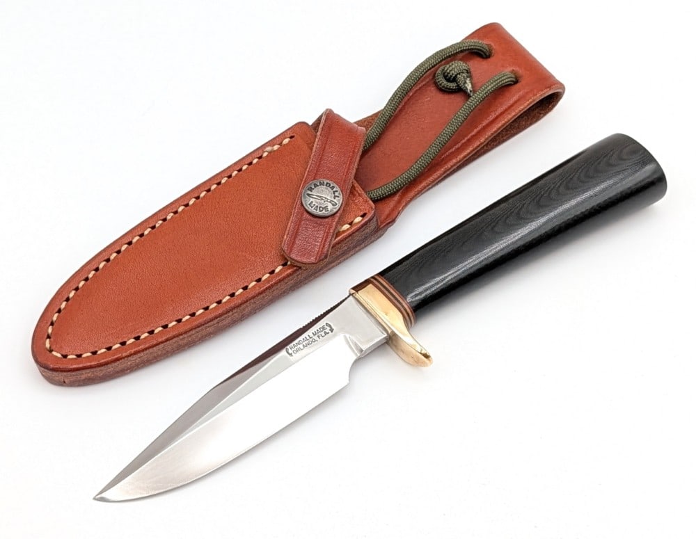 Randall Model 5 4in Black Micarta Camp & Trail Knife w/ Sheath (1 of 11)