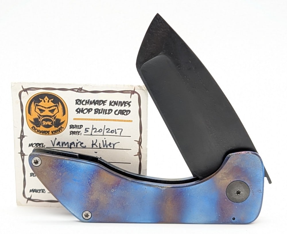 2017 Richmade Knives Vampire Hunter Titanium Frame Lock Folding Knife w/ COA (1 of 6)