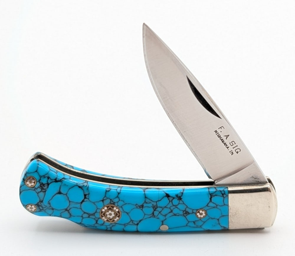 F.A. Sig Turquoise Lockback Folding Knife (1 of 4)