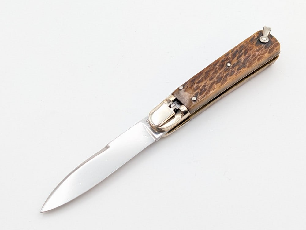 Makinox Jigged Bone Leverlock Switchblade Knife (1 of 8)