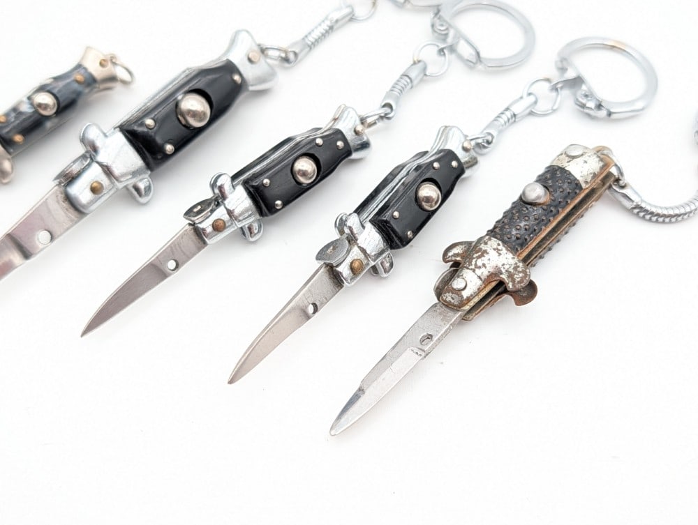 (5) Mini Keychain Switchblade Knives - 3