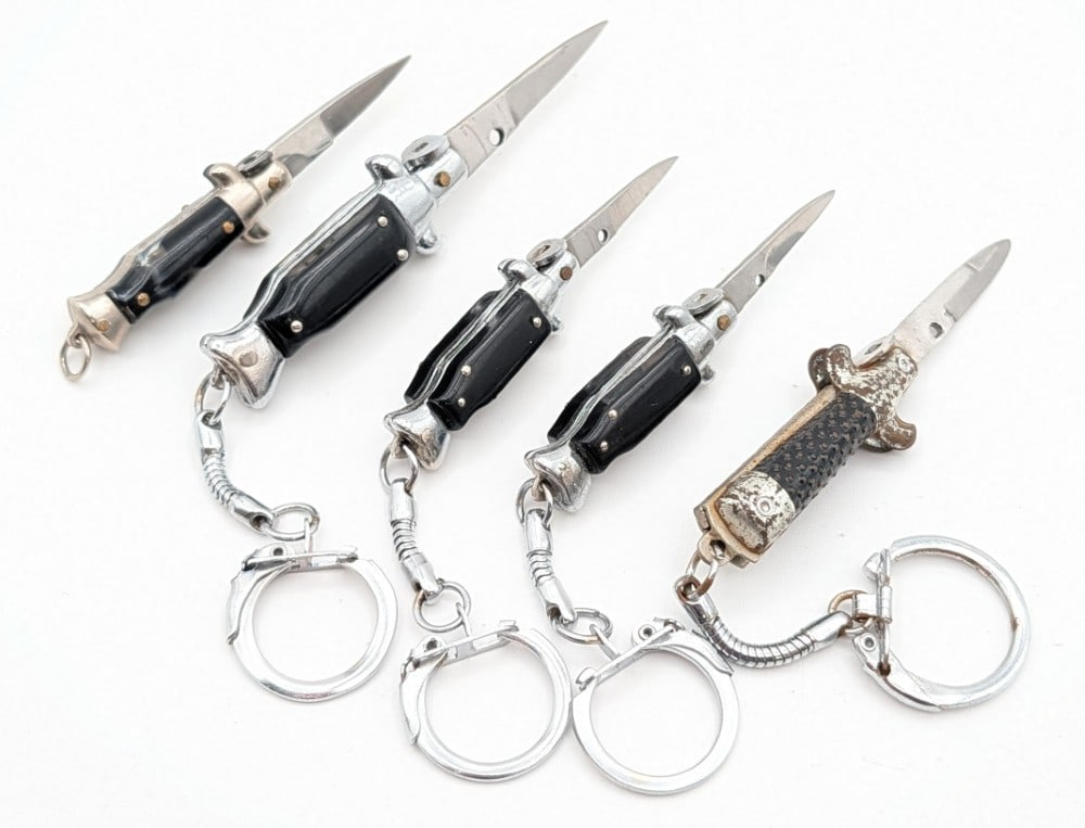 (5) Mini Keychain Switchblade Knives - 4