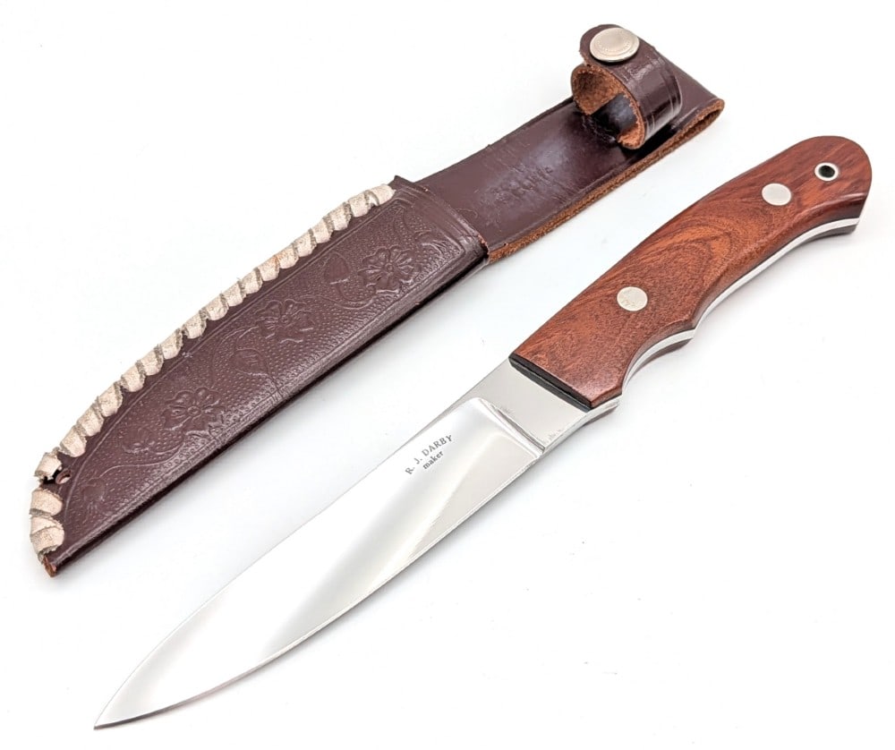 Rick Darby Smooth Wood Utility Knife w/ Sheath (1 of 7)