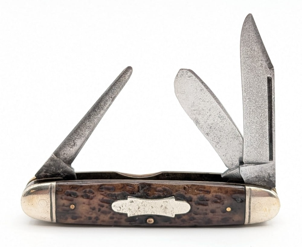 Hibbard Spencer & Bartlett Jigged Bone Long Pull Cigar Jack Knife 2776 (1 of 4)