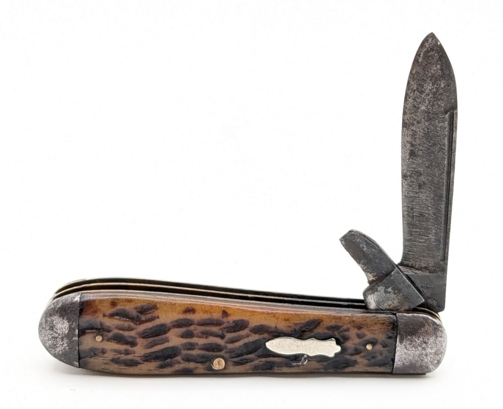 Remington Jigged Bone Long Pull Tear Drop Jack Knife R393 (1 of 4)