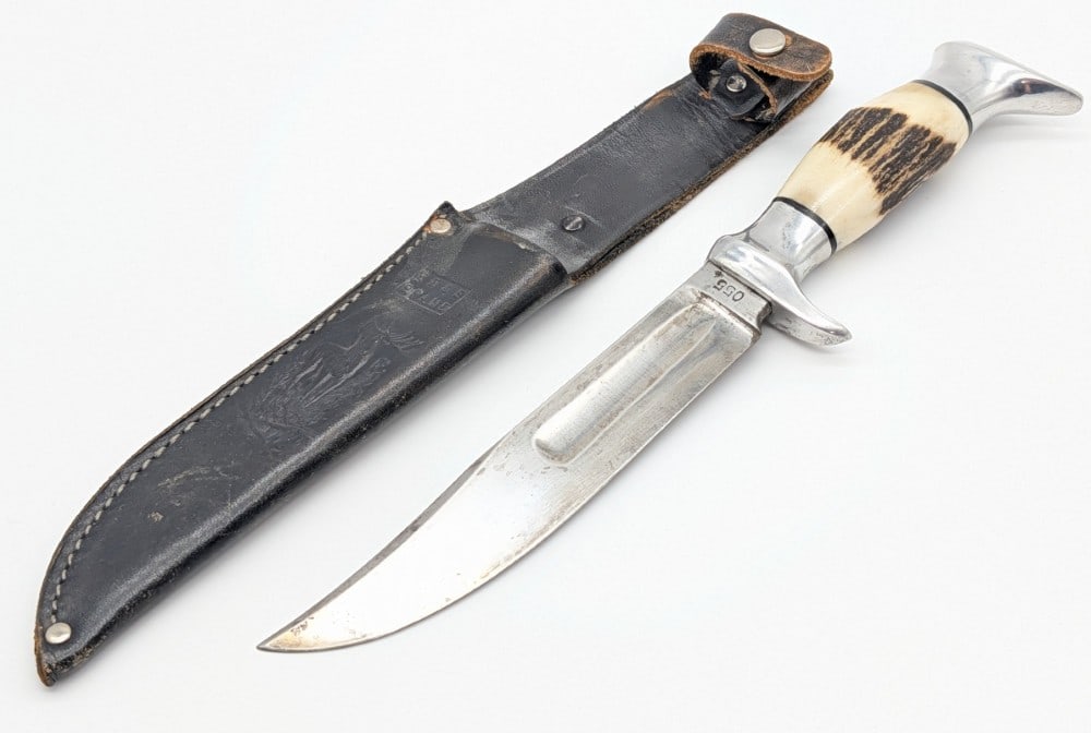 Edge Brand Stag Clip Point Bowie Knife 055 w/ Sheath (1 of 9)