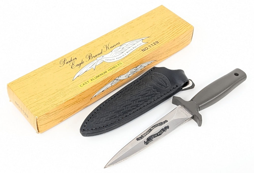 Parker Cutlery Co. Smoky Mountain Toothpick Boot Knife w/ Sheath & Box (1 of 7)