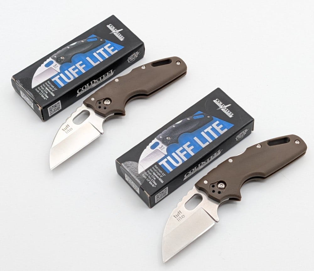 (2) NIB Cold Steel Tuff Lite Folding Knives: Knives are in new condition. Overall measures 3-3/4in when closed.