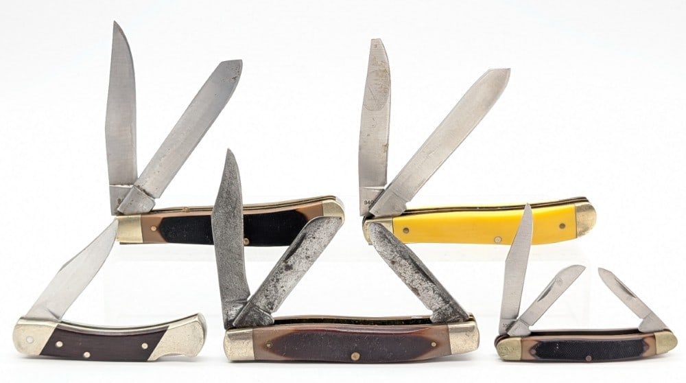 Various Model Schrade Folding Knives - 7