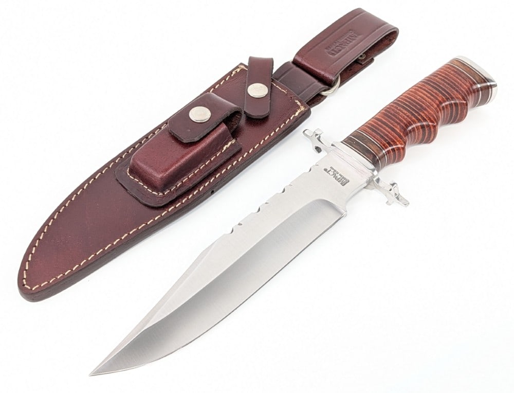Impact Custom Knives Finger Groove Bowie Knife w/ Sheath (1 of 6)