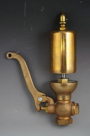 Brass Powell Steam Train Whistle, 2 1/2" Base, 10 1/2": Brass Powell Steam Train Whistle, 2 1/2" Base, 10 1/2" Tall