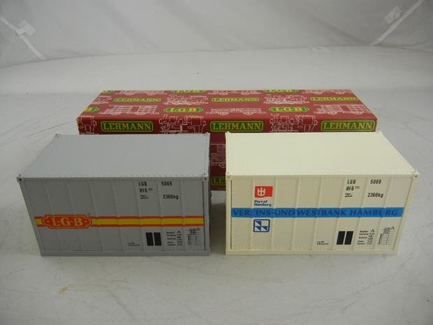 LGB G Scale Set of Two LGB Containers #4069/1 MIB: LGB G Scale Set of Two LGB Containers #4069/1 MIB