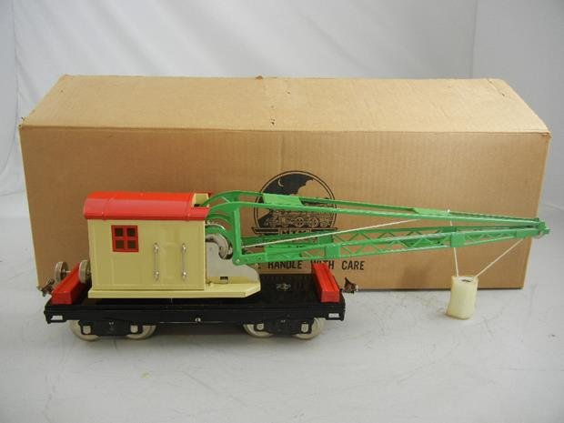 MTH Standard Scale NYC Lines Ivory Crane #219 with: MTH Standard Scale NYC Lines Ivory Crane #219 with Lionel Badges MIB