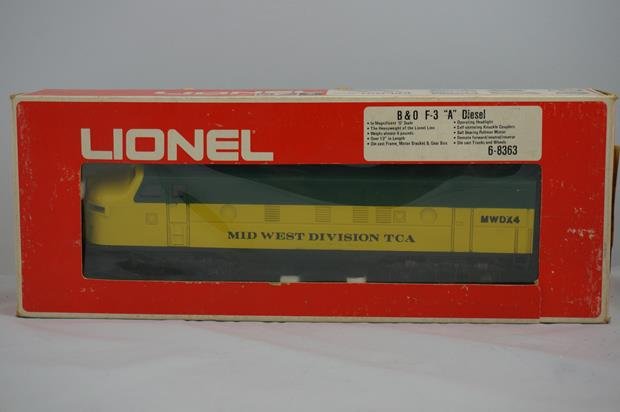 Lionel #8363 B&O T.C.A. Midwest Division F3 Diesel A: Lionel #8363 B&O T.C.A. Midwest Division F3 Diesel A Unit, MIB