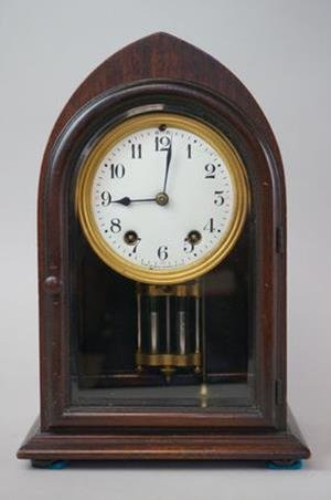 Antique Seth Thomas 15 Day Cathedral Clock 11-1/4" Tall: Antique Seth Thomas 15 Day Cathedral Clock 11-1/4" Tall