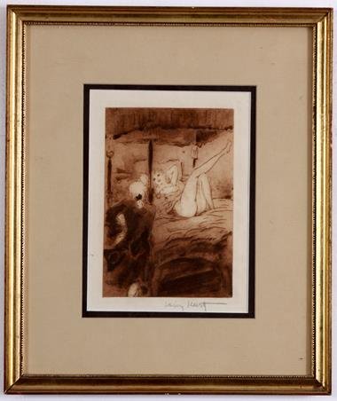 Louis Icart Copper Plate Etching: Louis Icart Copper Plate Etching: Louis Icart is in Excellent Condition, and is beautifully framed. The pressing measures 7.5" by 5.5". Frame 12" x 14.5".