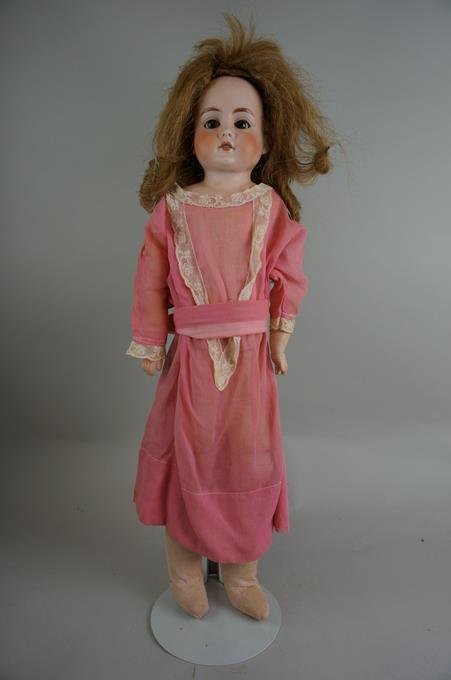 Antique 22" Armand Marseille Germany Mabel Doll Open: Antique 22" Armand Marseille Germany Mabel Doll Open Mouth Bisque Head & Lower Arms Jointed Kid Body Marked Germany Mabel 0