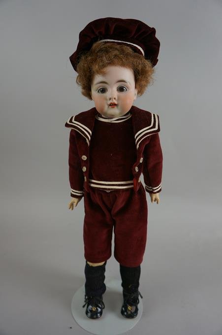 Antique 15" Kestner Germany Boy Character Doll Open: Antique 15" Kestner Germany Boy Character Doll Open Mouth Bisque Head Jointed Composition Body Marked 143 Made In Germany