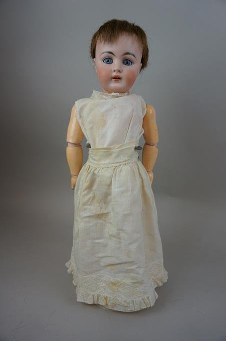 Antique 17" J.D. Kestner German Doll Bisque Head With: Antique 17" J.D. Kestner German Doll Bisque Head With Open Mouth Jointed Composition Body Marked DEP 160