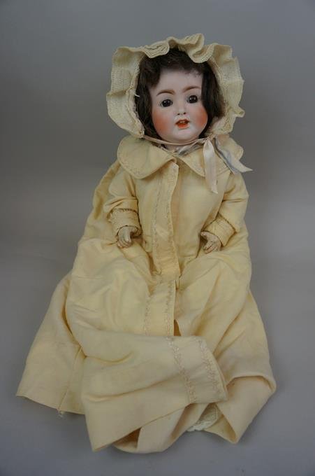 Antique 16" Alt, Beck & Gottschalck Germany Baby Doll: Antique 16" Alt, Beck & Gottschalck Germany Baby Doll Open Mouth Bisque Head with Composition Body Marked 1361 35-36