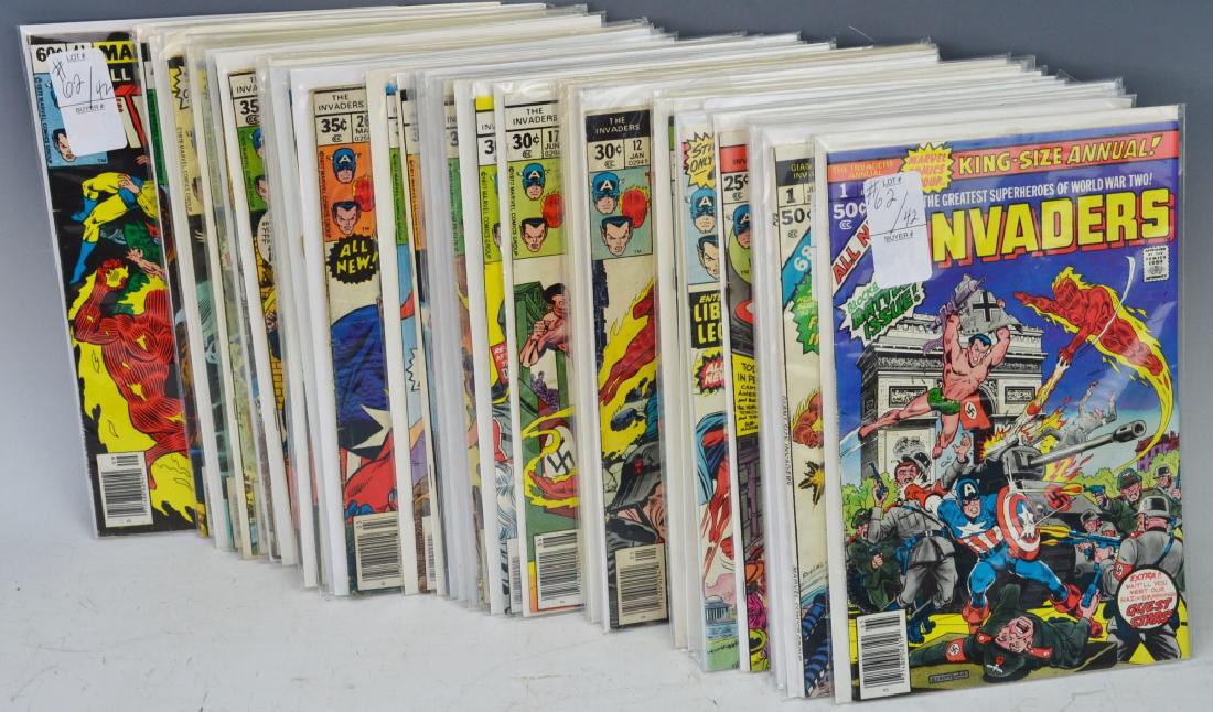 Complete Set of the Invaders: Includes Complete set of the Invaders, #1 thru# 41, annual & giant size issues (9) 1st app., 1st Union Jack, Baron Blood, the Crusaders & more, 6 different origins. Hitler & Frankenstein apps.