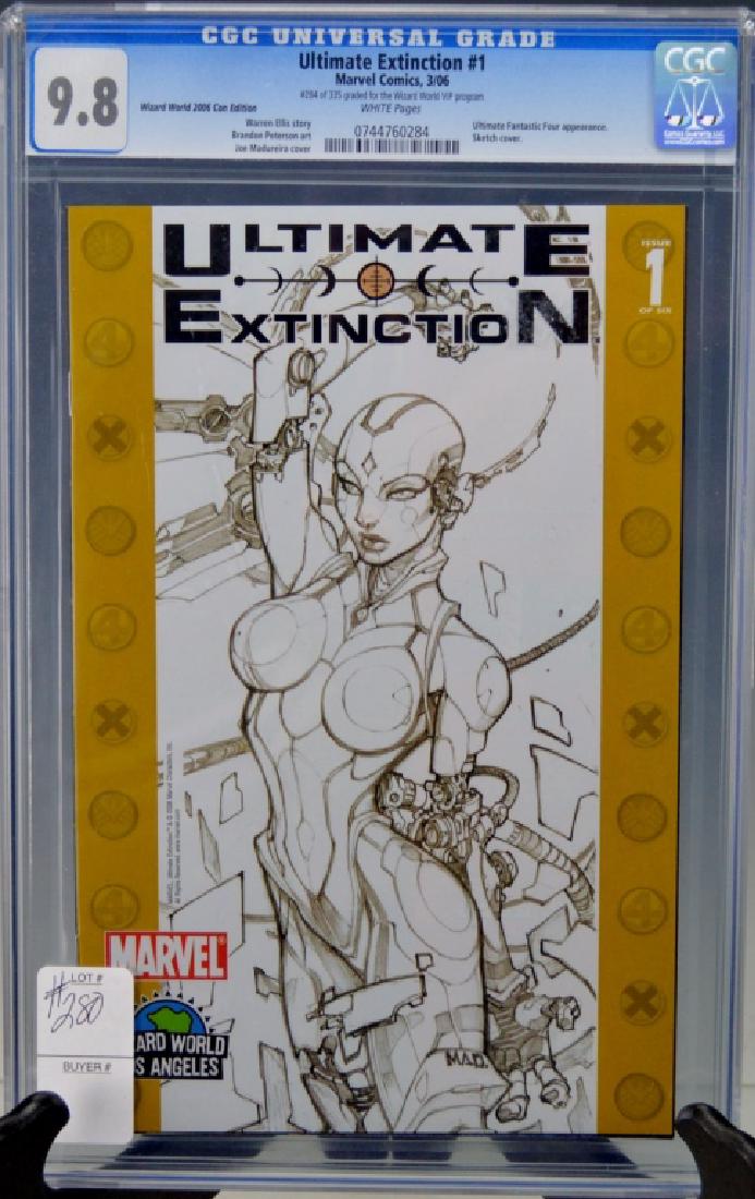 Ultimate Extinction #1- CGC 9.8: Includes Ultimate Extinction #1-2006, Vip Wizard World Convention Edition, #284 of 335 graded, Ultimate Fantastic Four appearance, Peterson & Madure Ira art
