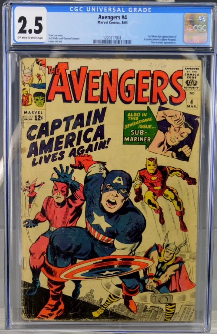 Avengers #4 1st SA App Captain America CGC (1 of 5)