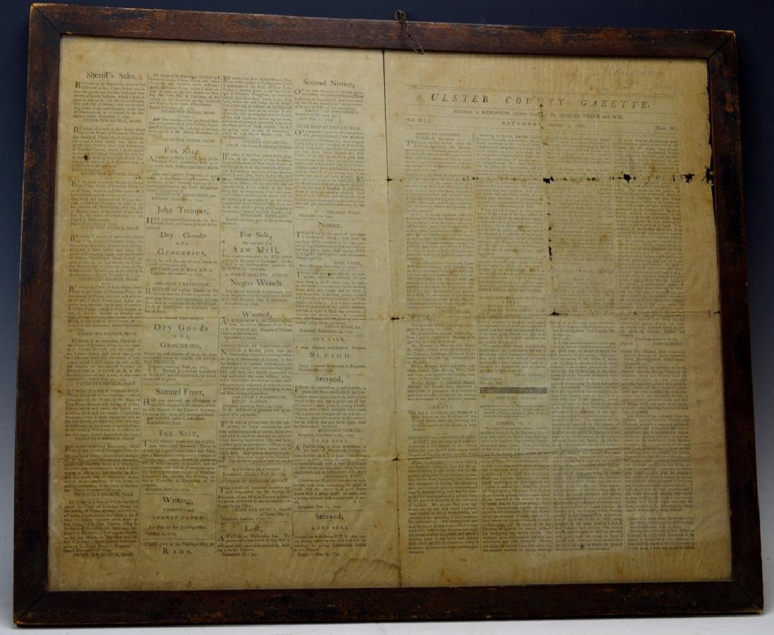 Historical Ulster County Newspaper 1800 (1 of 7)