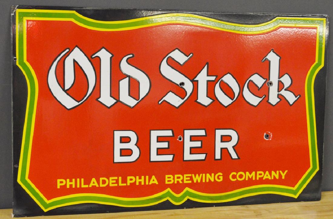 Old Stock Beer Porcelain Sign (1 of 7)