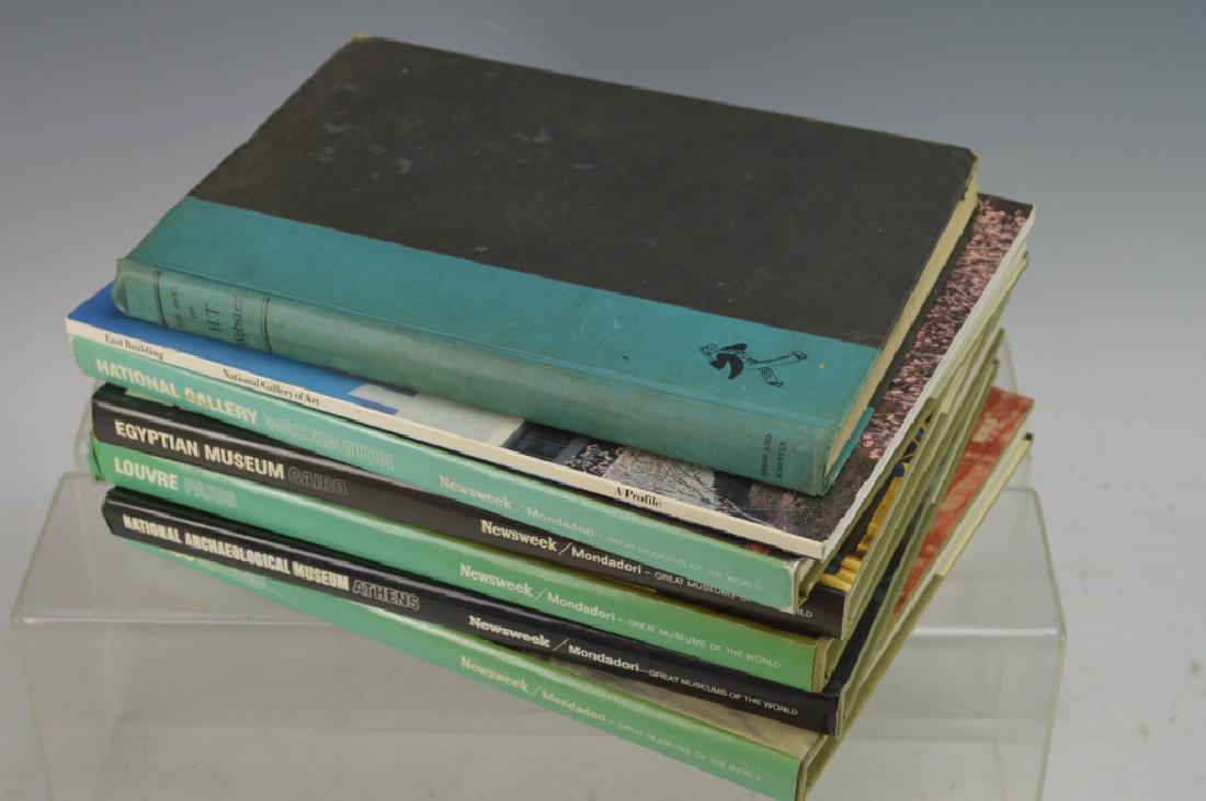 Coffee Table Book Grouping: Includes (7) books. (5) Great Museums of the World Mardrid, Athens, Paris, Cairo, Washington. National Gallery of Art East Building. The Best of H. T. Webster. Largest measures 9"x12"