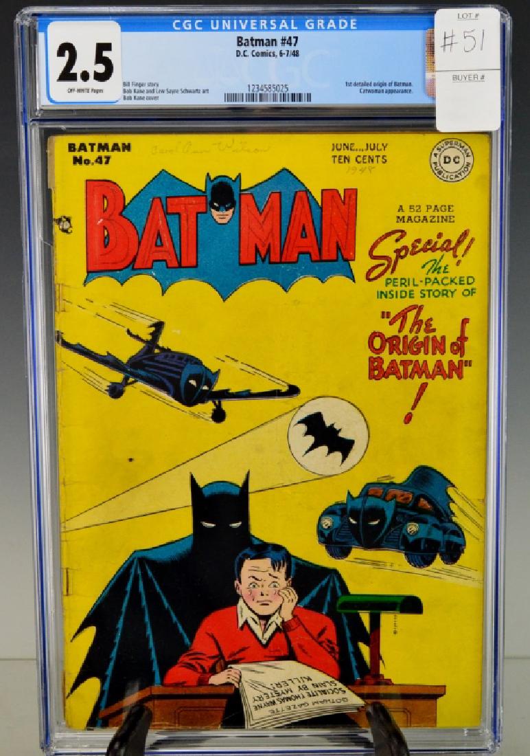 Batman #47 CGC 2.5 1st Detailed Origin (1 of 3)