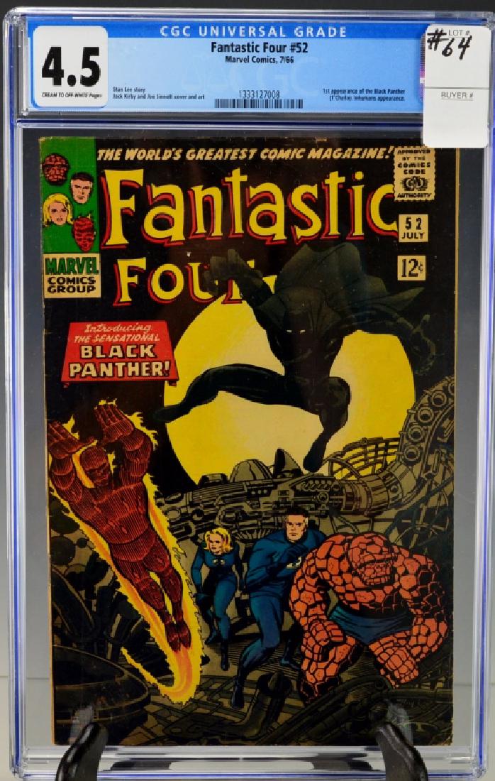 Fantastic Four #52 CGC 4.5 1st Black Panther: Includes Fantastic Four #52 CGC 4.5 1st Black Panther (t'challa) Inhumans appearance.