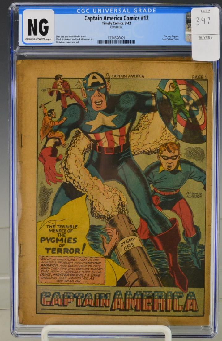 Captain. America Comics #12-1942 Coverless CGC NG (1 of 4)