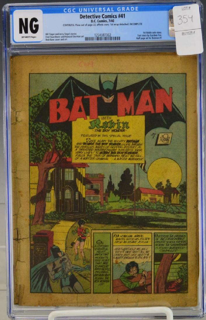 Detective Comics #41-1940 Coverless CGC 0.0 (1 of 2)