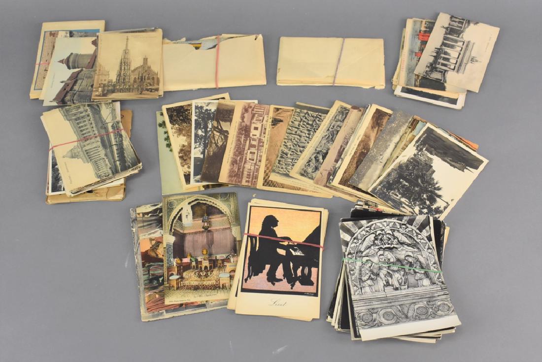 Antique Postcard Grouping: A (30+) Antique Postcard Grouping from all over the world, including Spain, Basque, Italy, Germany, Greece, and other assorted postcards. Weighs approx. 1.34lbs