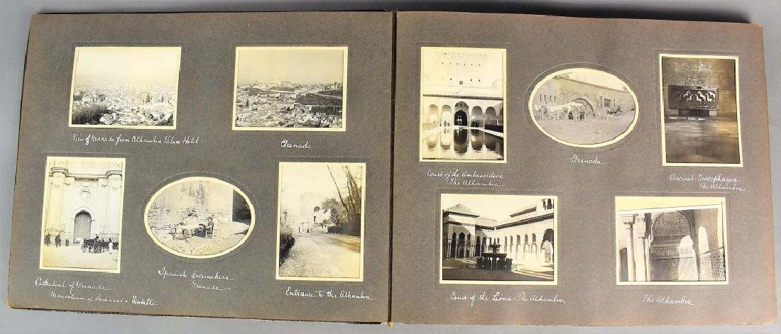 Antique Photo Album: An Antique Photo Album containing numerous photographs of Algeria, Greece, Turkey, Egypt, and Palestine. Measures approx. 10.75" by 13.75" by 0.75" and weighs approx. 2.06lbs.