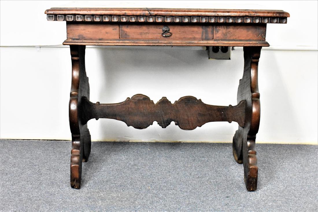 Renaissance Revival Center Table: Renaissance Revival Center Table, some loss to the feet, late 18th, early 19th century, measuring: 33"L x 26"H x 20"W provenance from the living estate of John Cleveland, passed to him from his wife w