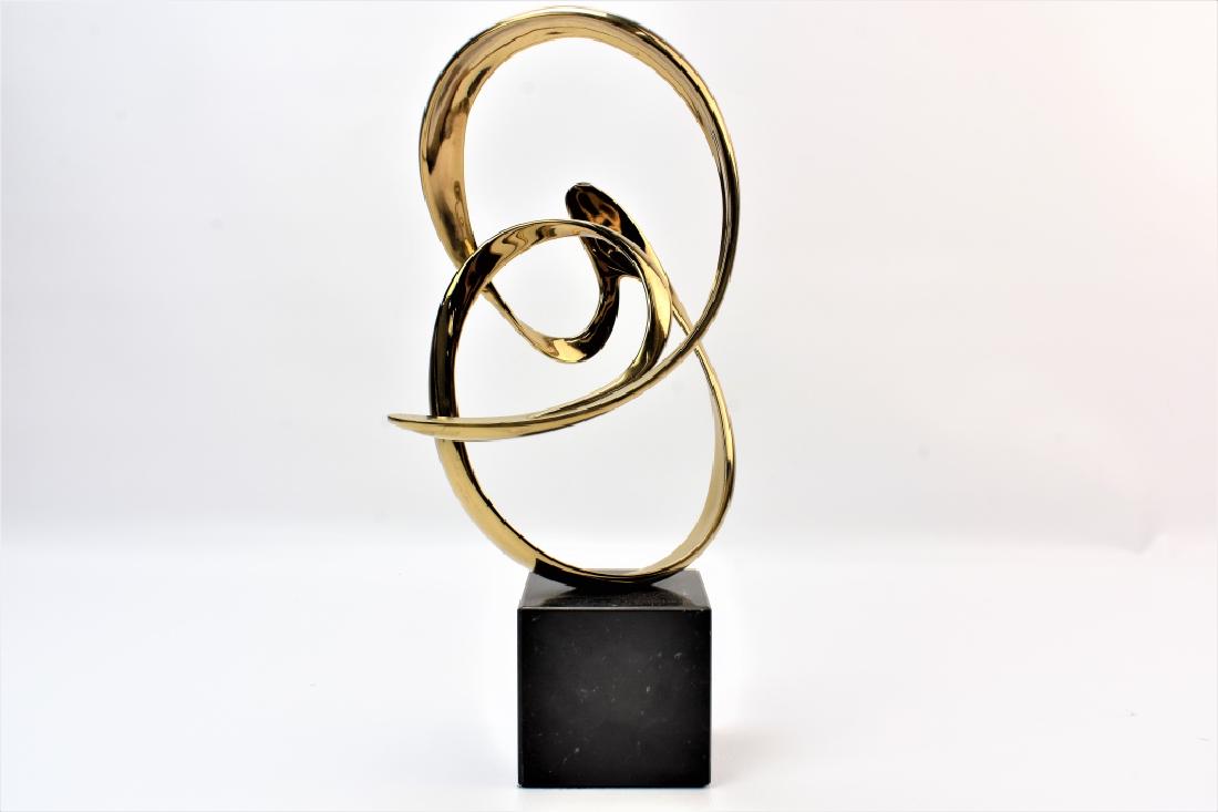 Bennett Modernist Bronze Sculpture: An original piece of Bennett Sculpture on marble base, bearing the name "Timeless." Limited Edition, #43/150, weighing approx. 5lbs. Comes with COA with artist Tom Bennett signature and care instructi
