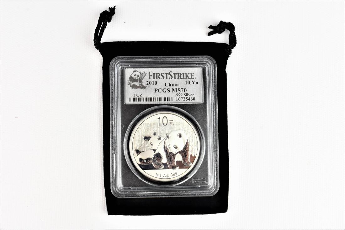 2010 Panda Ten Dollar Coin, Set of Two: First Strike .999 Silver