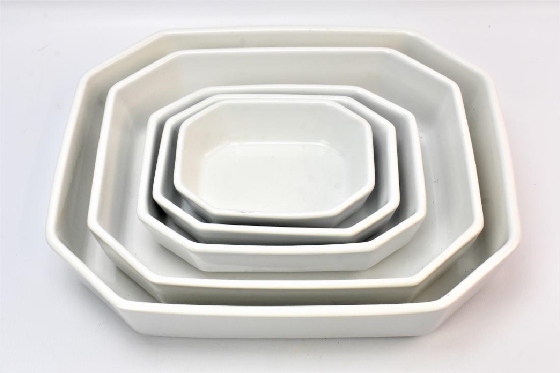 Cerind Porcelain Dish Grouping: Grouping includes (5) Cerind Porcelain Casserole Dishes
