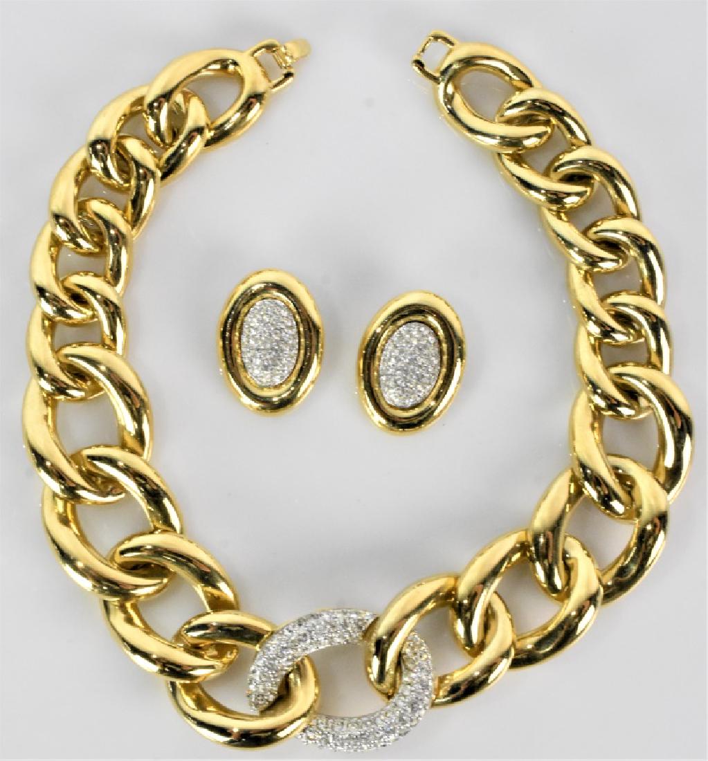 Givenchy Perure Necklace Set NY Paris: PERURE SETS BY GIVENCHY, HIGH FASHION AND RUN WAY PIECES FROM THE 1960'S. A PRIVATE COLLECTION FORMERLY OWNED BY A GIVENCHY NY / PARIS DIRECTOR IN NY