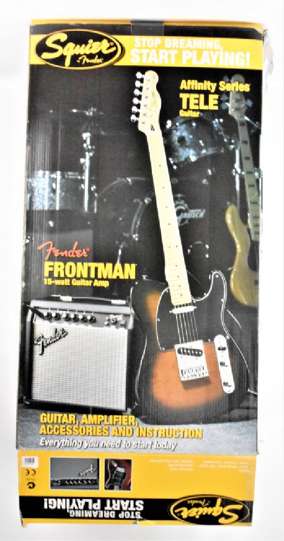 Fender Squier Affinity Series Tele Guitar: Includes a Fender Squier Affinity Series Tele Guitar, a Fender Frontman 15G Amplifier, Electronic Tuner, Instructional DVD, Gig bag, Cable, Strap, and Picks. in original box