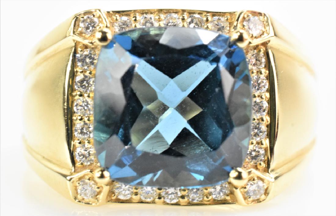 14K Gold, Topaz, and Diamond Ring (1 of 5)