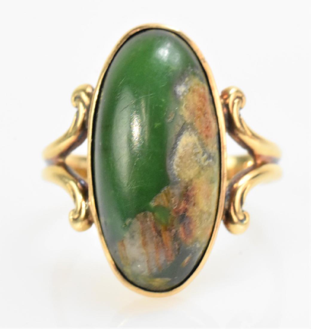 14K Gold and Green Jasper Ring (1 of 3)
