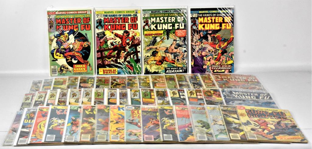 Marvel & Dc Bronze Age- Kung Fu & Karate Comics: Includes:(48) Karate Kid #1, 1st app of PRaying Mantis, Leiko Wu, Prof. Ojo & Carolyn Woosan & death Bronze Cover last 25c issue, Starlin; Stanton, Wood, Simonson Art Issues