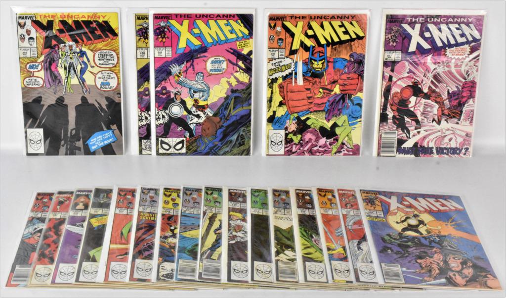 X-Men Comics: Issues #230 to 249, appx: 20 issues straight run Includes- 1st of Jubilee, 1st Jim Lee art on X-Men (1st & 2nd Print), Rob Liefield art & double size issue Mid to High-Grade Condition